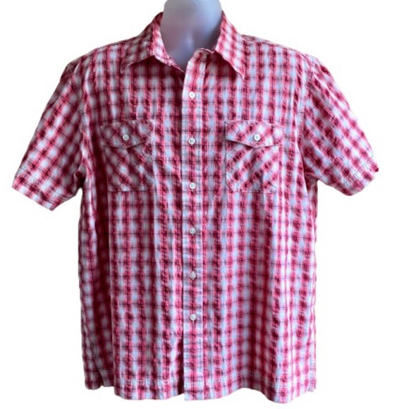 Izod Shirts Izod Mens Shirt Plaid Seersucker Button Down Short